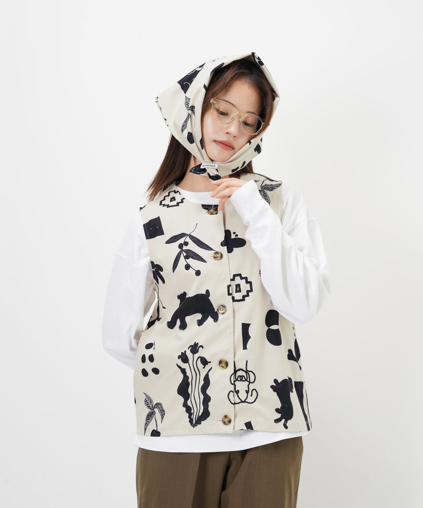 "CAT"＆"DOG" Kana Akiyama コーデュロイバンダナ