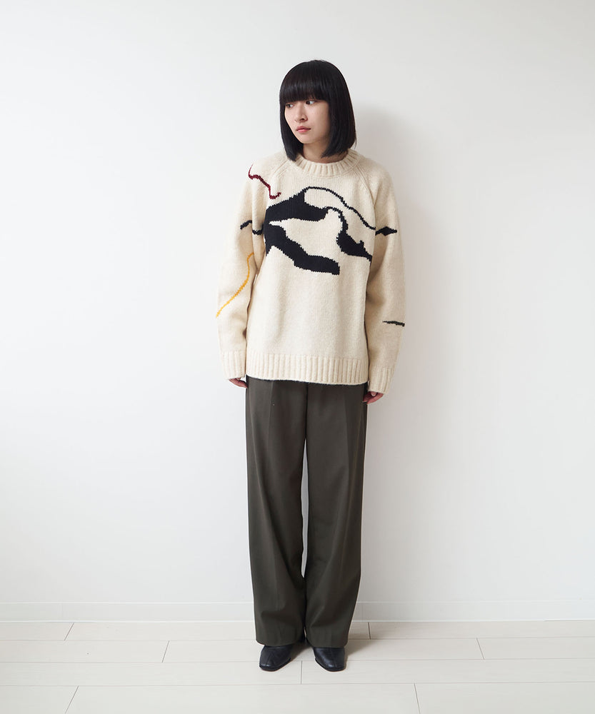 ”NATURE” kana akiyama クルーネックニットプルオーバー