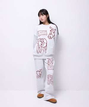 "HORSE" norahi スウェットパンツ