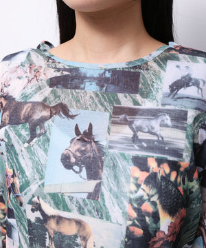 "HORSE" Yumi Matsushita シアートップス半袖