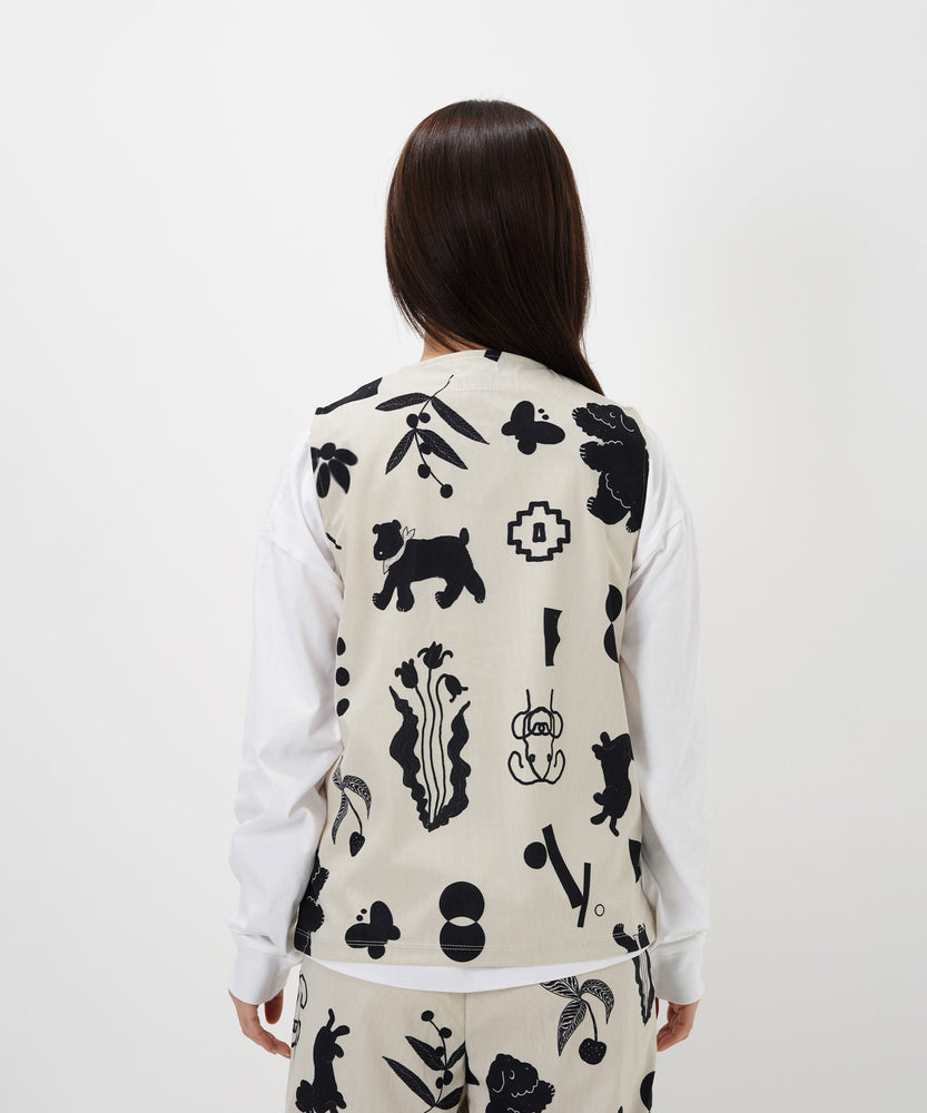 "CAT"＆"DOG" Kana Akiyama コーデュロイベスト