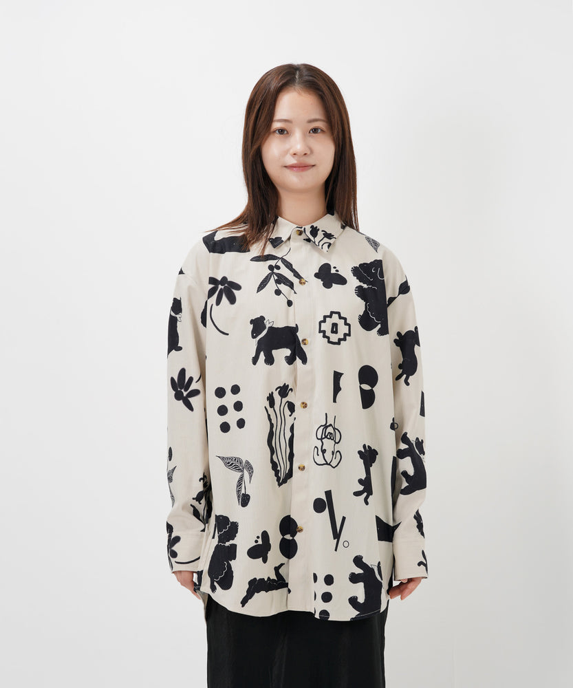 "CAT"＆"DOG" Kana Akiyama コーデュロイシャツ