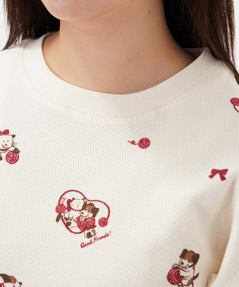 "CAT"＆"DOG" Midori Nakajima サーマルトップス