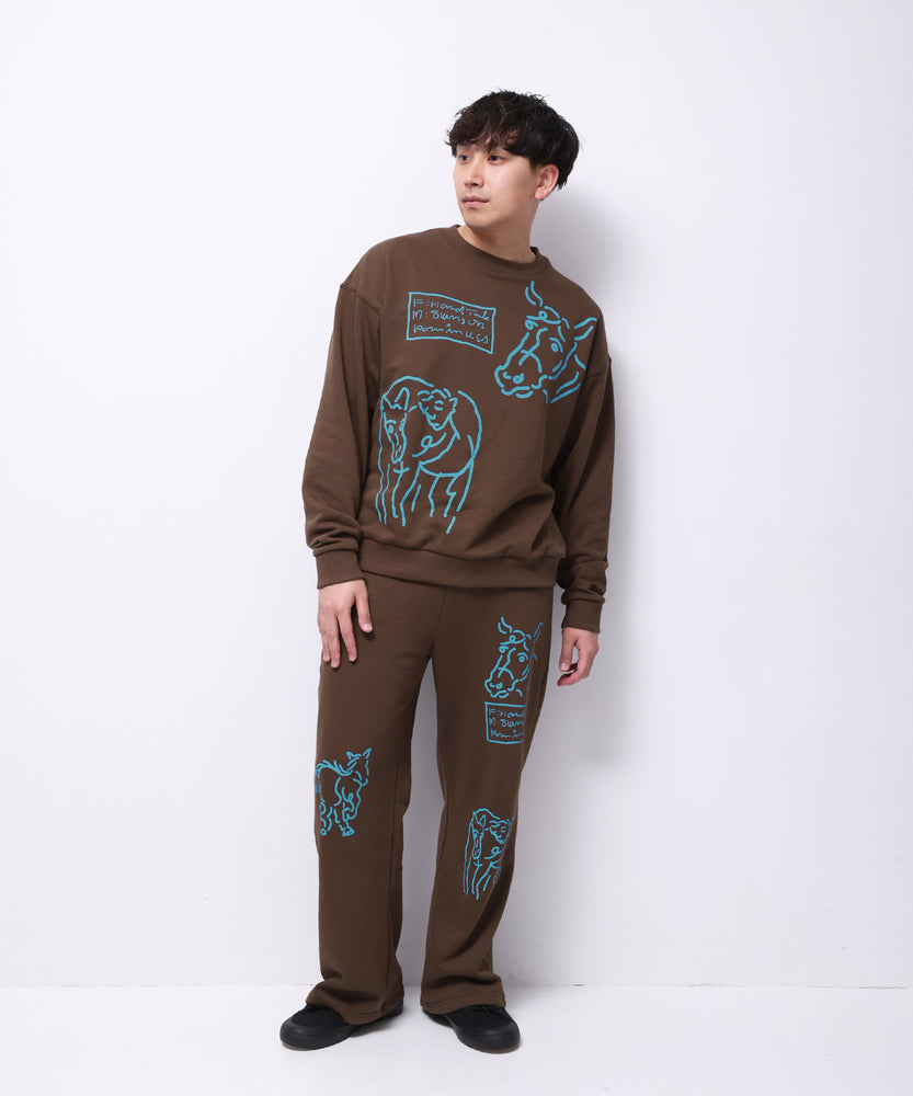 "HORSE" norahi スウェットパンツ