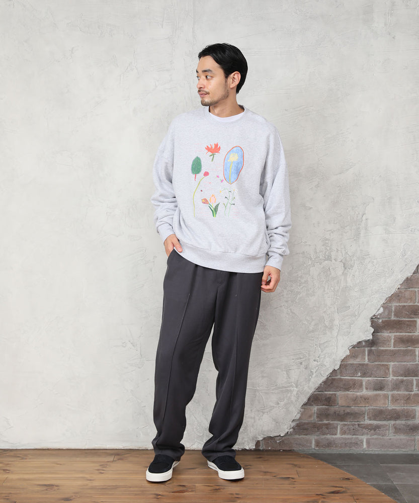 "FLOWER" Ran Miyazaki 裏起毛クルースウェット