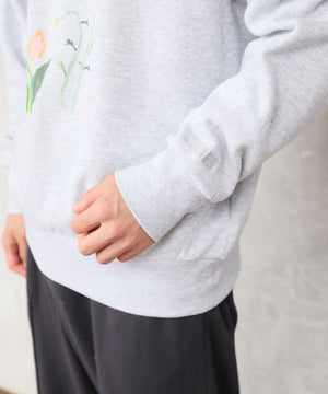 "FLOWER" Ran Miyazaki 裏起毛クルースウェット