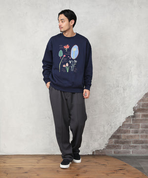 "FLOWER" Ran Miyazaki 裏起毛クルースウェット