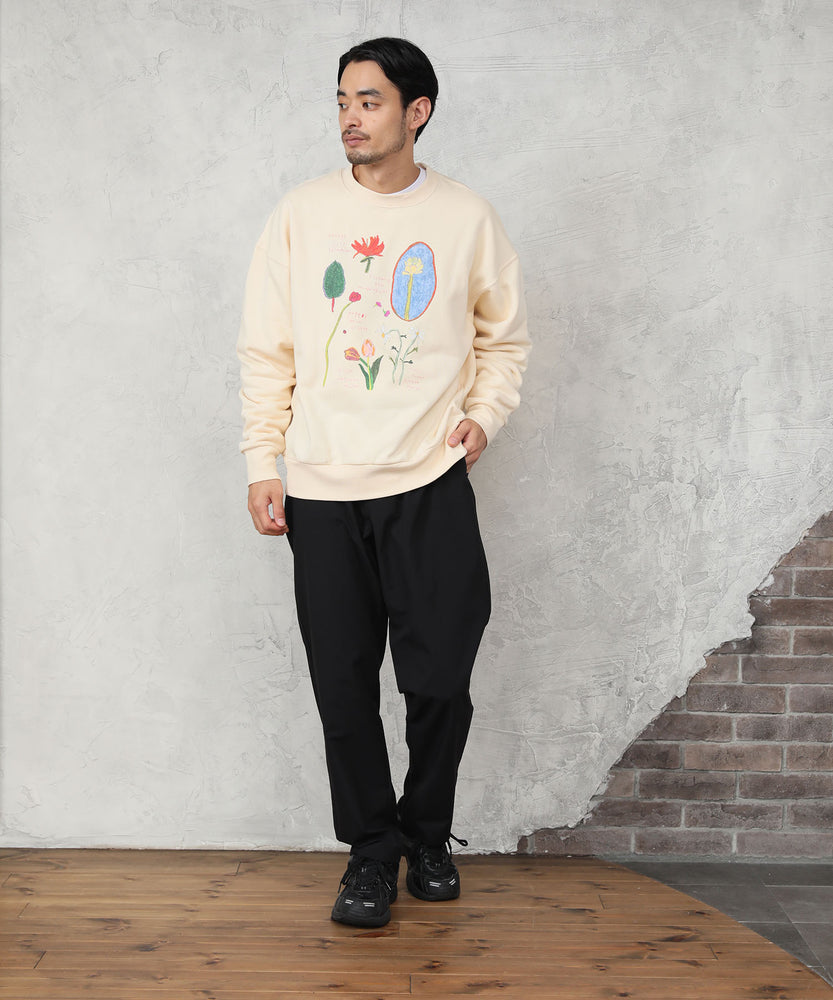 "FLOWER" Ran Miyazaki 裏起毛クルースウェット
