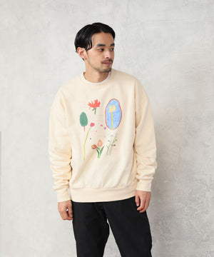 "FLOWER" Ran Miyazaki 裏起毛クルースウェット