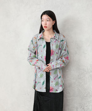 "FLOWER" Ran Miyazaki 長袖シャツ