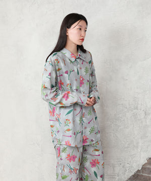 "FLOWER" Ran Miyazaki 長袖シャツ