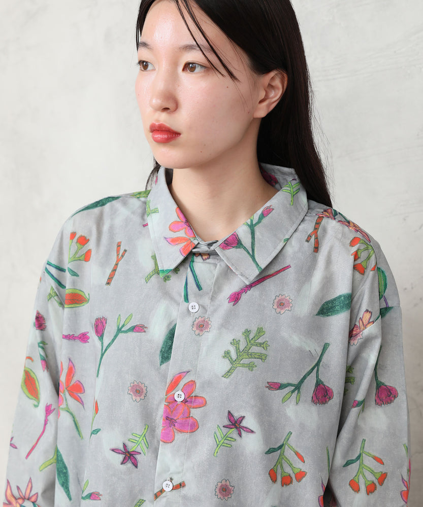 "FLOWER" Ran Miyazaki 長袖シャツ