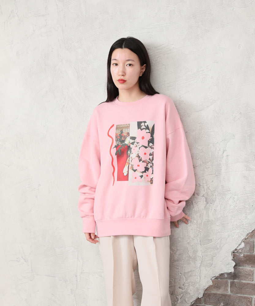 "FLOWER" Yumi Matsushita 裏起毛クルースウェット