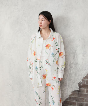 "FLOWER" Kana Akiyama 長袖シャツ Flower