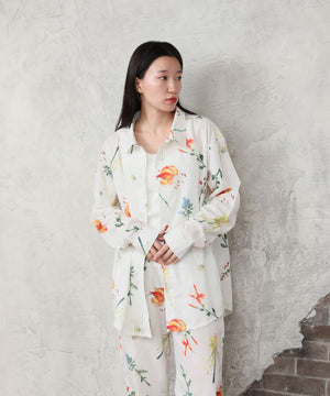 "FLOWER" Kana Akiyama 長袖シャツ Flower