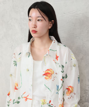 "FLOWER" Kana Akiyama 長袖シャツ Flower