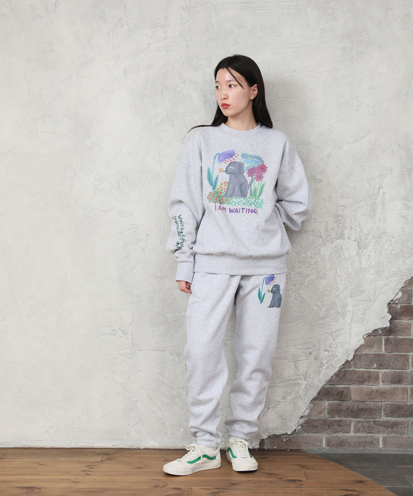 "FLOWER" Shiomi Wada 裏起毛スウェットパンツ