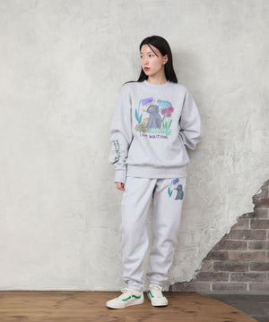 "FLOWER" Shiomi Wada 裏起毛スウェットパンツ
