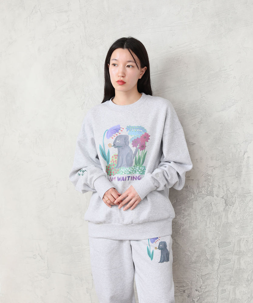 "FLOWER" Shiomi Wada 裏起毛クルースウェット