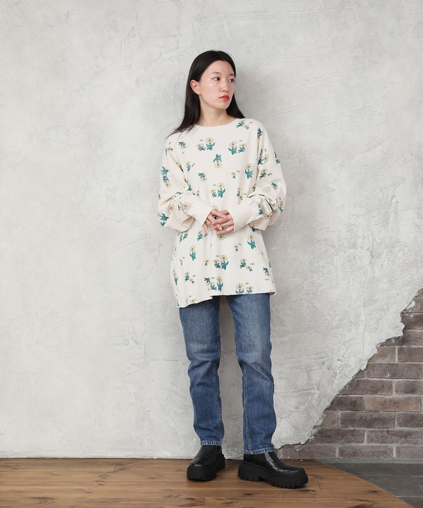 "FLOWER" norahi ワッフルドルマンTee Flower