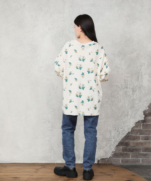 "FLOWER" norahi ワッフルドルマンTee Flower