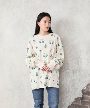 "FLOWER" norahi ワッフルドルマンTee Flower