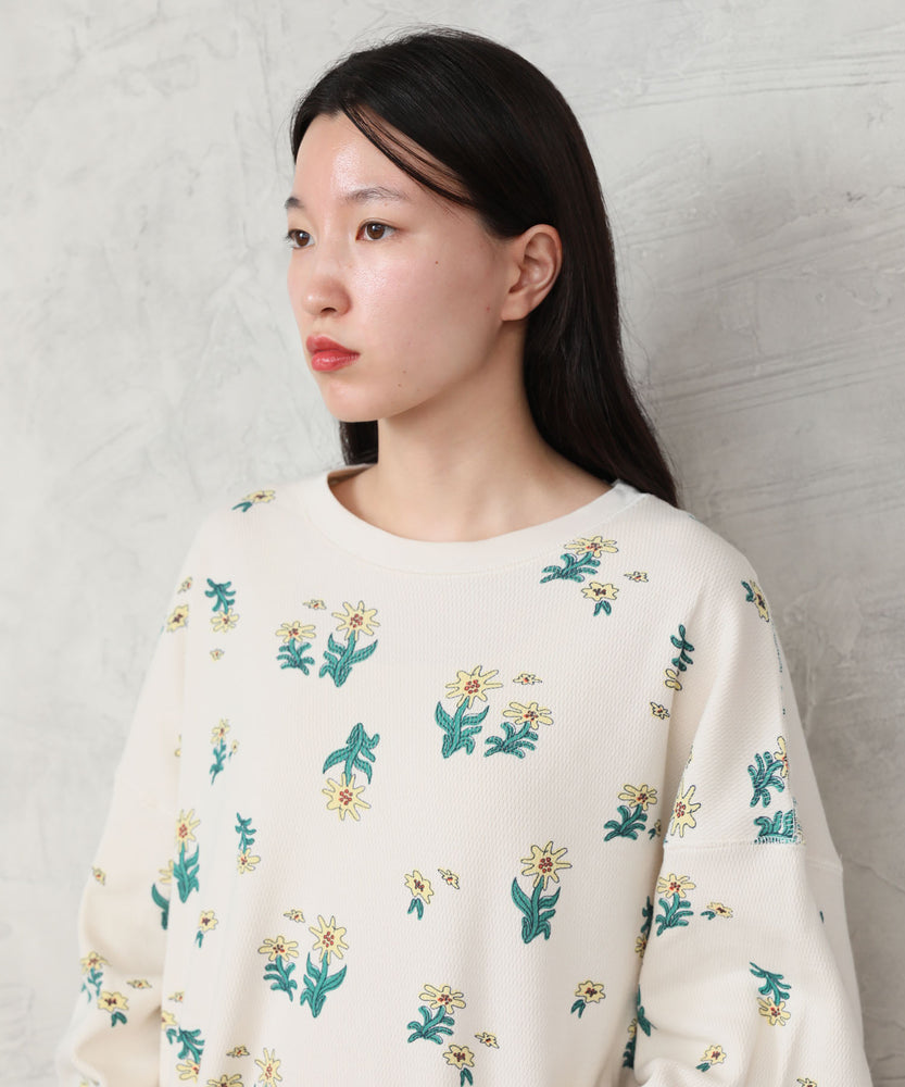"FLOWER" norahi ワッフルドルマンTee Flower