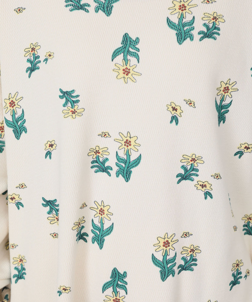 "FLOWER" norahi ワッフルドルマンTee Flower