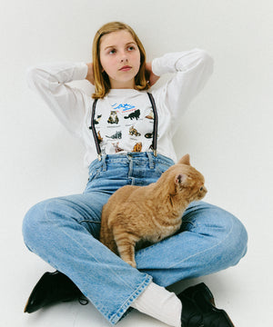 "CAT"＆"DOG" Hirochika Machida 天竺ロンT