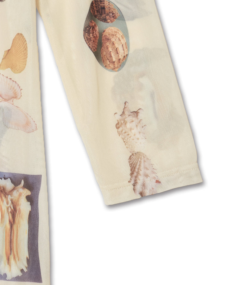 〈先行受注〉"SEA" Yumi Matsushita シアー長袖ワンピース