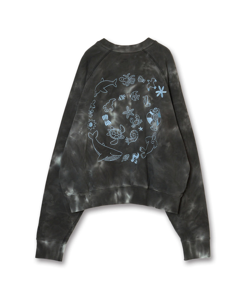 〈先行受注〉"SEA" Midori Nakajima ラグランクルースウェット