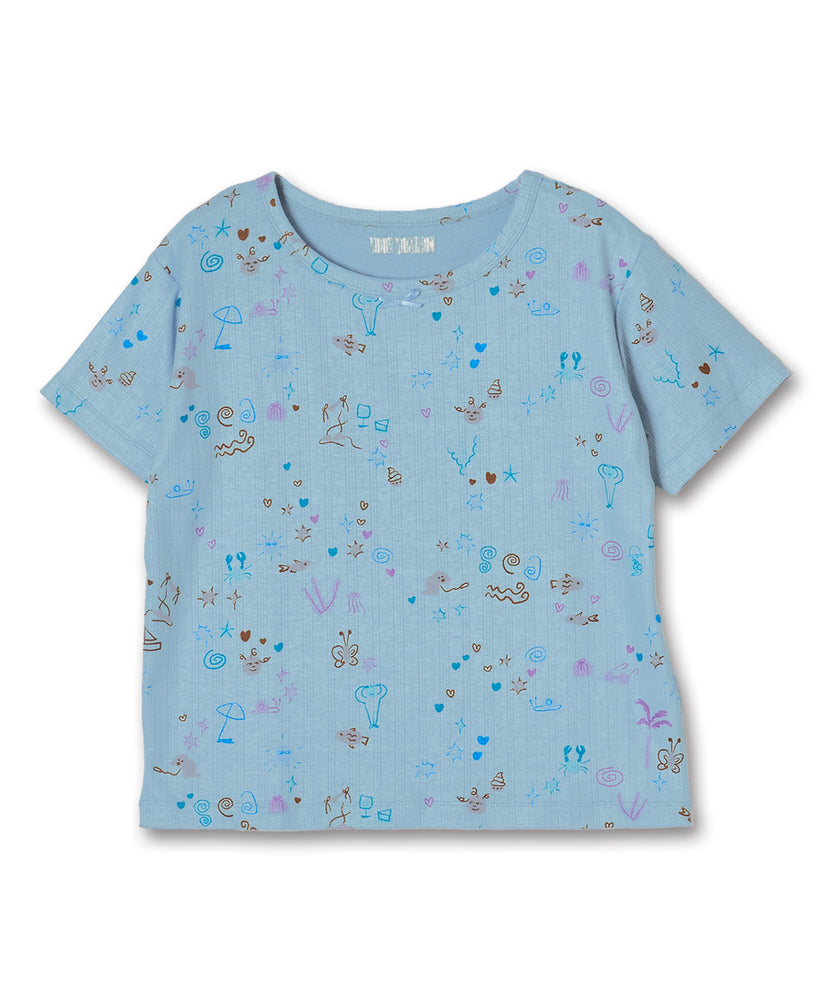 〈先行受注〉"SEA" Aimi Odawara 針抜き半袖トップス