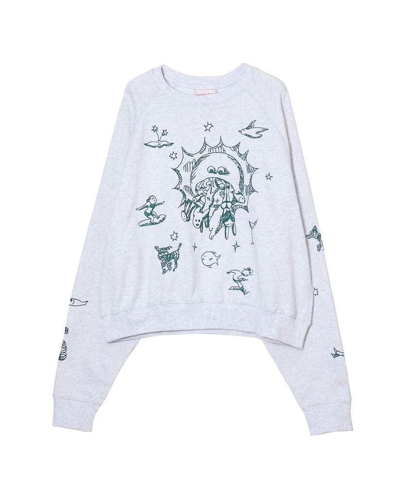 〈先行受注〉"SEA" Aimi Odawara ラグランクルースウェット