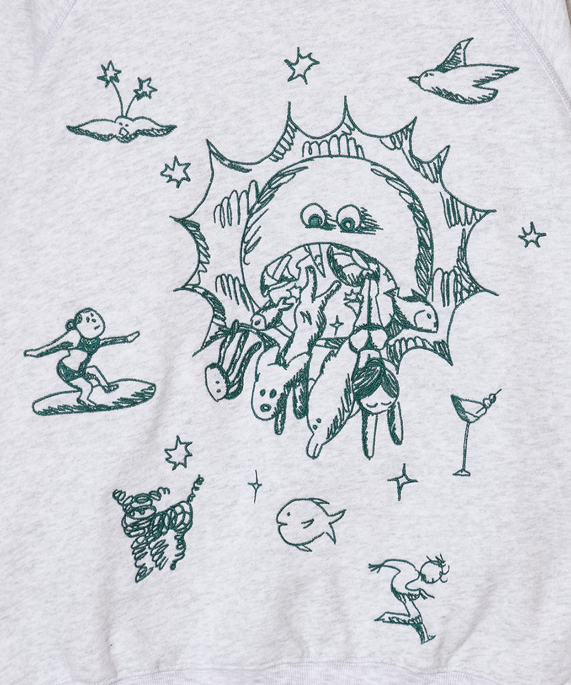 〈先行受注〉"SEA" Aimi Odawara ラグランクルースウェット