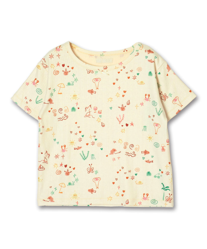 〈先行受注〉"SEA" Aimi Odawara 針抜き半袖トップス