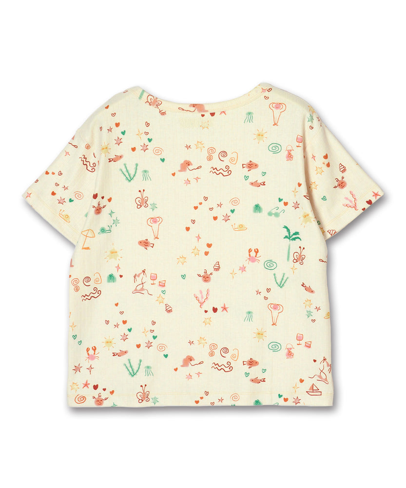 〈先行受注〉"SEA" Aimi Odawara 針抜き半袖トップス