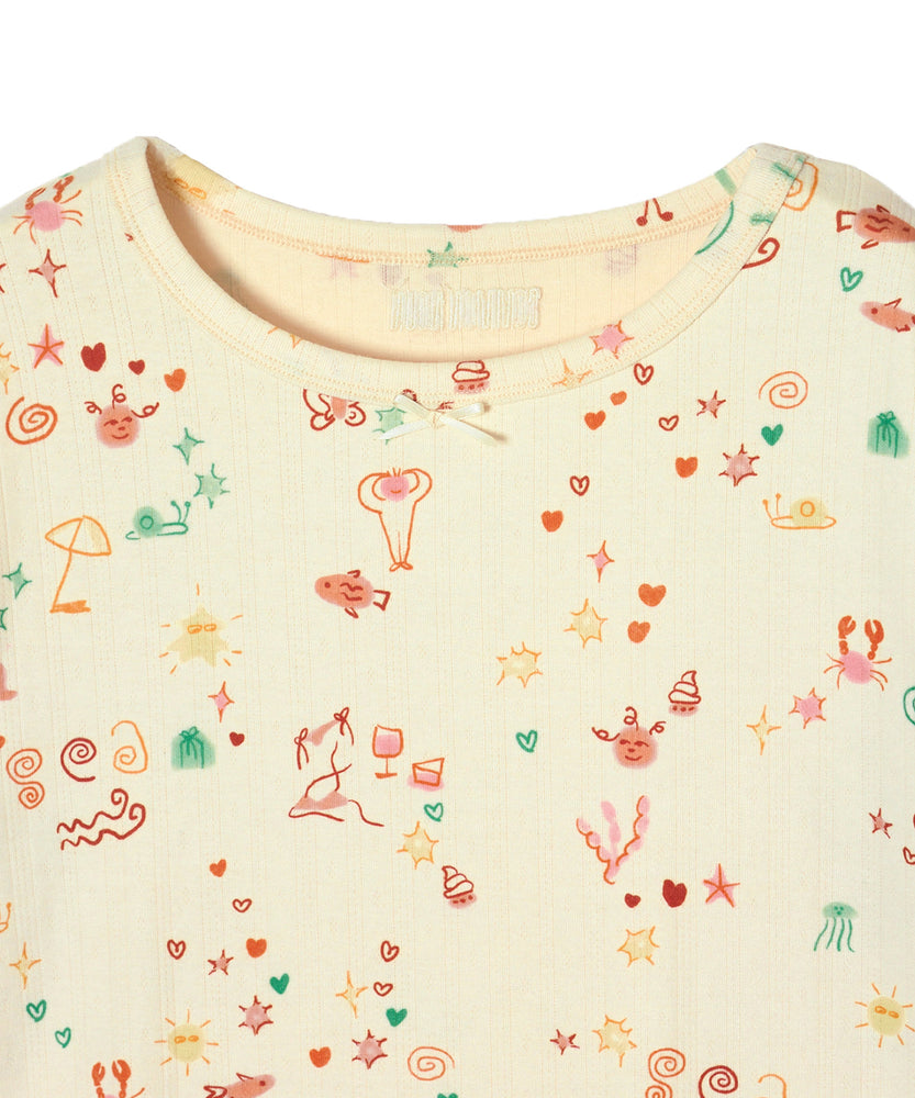 〈先行受注〉"SEA" Aimi Odawara 針抜き半袖トップス