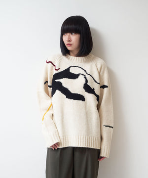 ”NATURE” kana akiyama クルーネックニットプルオーバー
