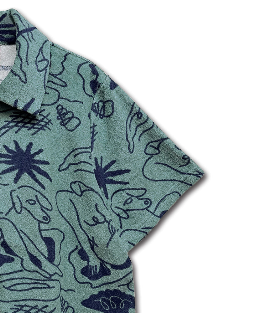 〈先行受注〉"SEA" norahi パイル半袖シャツ