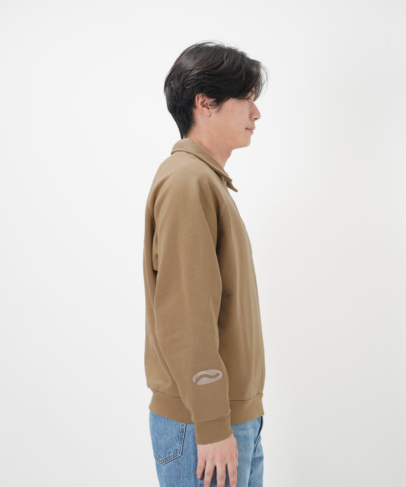 "CAT"＆"DOG" Hiroki Nishiyama 裏起毛ラグランハーフジップスウェット