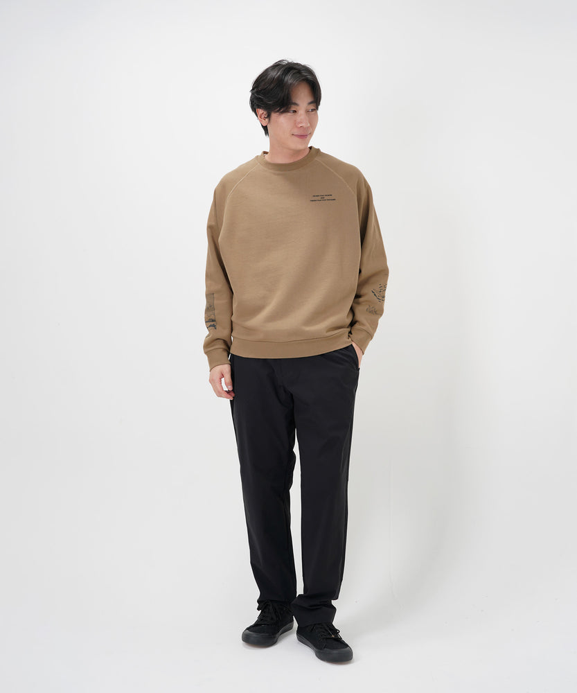 "CAT"＆"DOG" Tsuguya Ishii 裏起毛ラグランクルースウェット