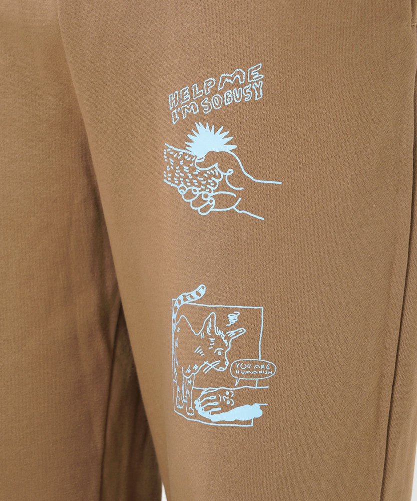 "CAT"＆"DOG" norahi  裏起毛スウェットパンツ