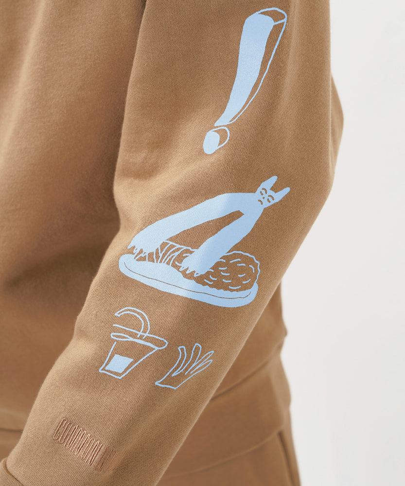 "CAT"＆"DOG" norahi 裏起毛ラグランクルースウェット