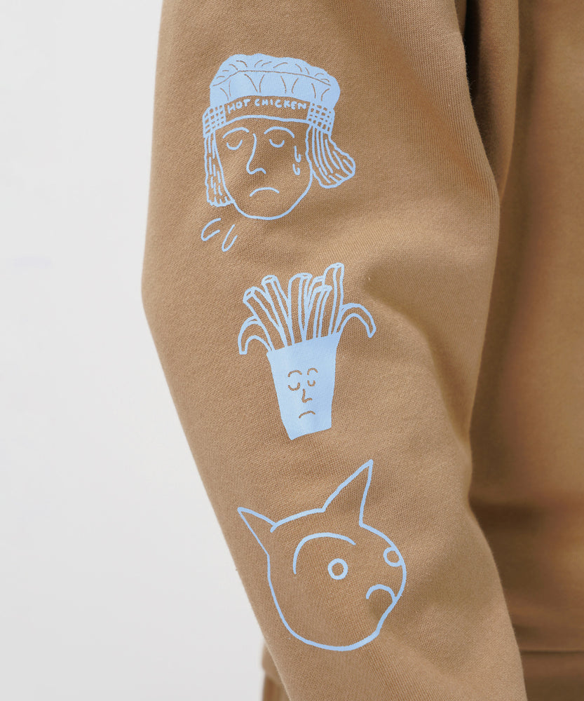 "CAT"＆"DOG" norahi 裏起毛ラグランクルースウェット