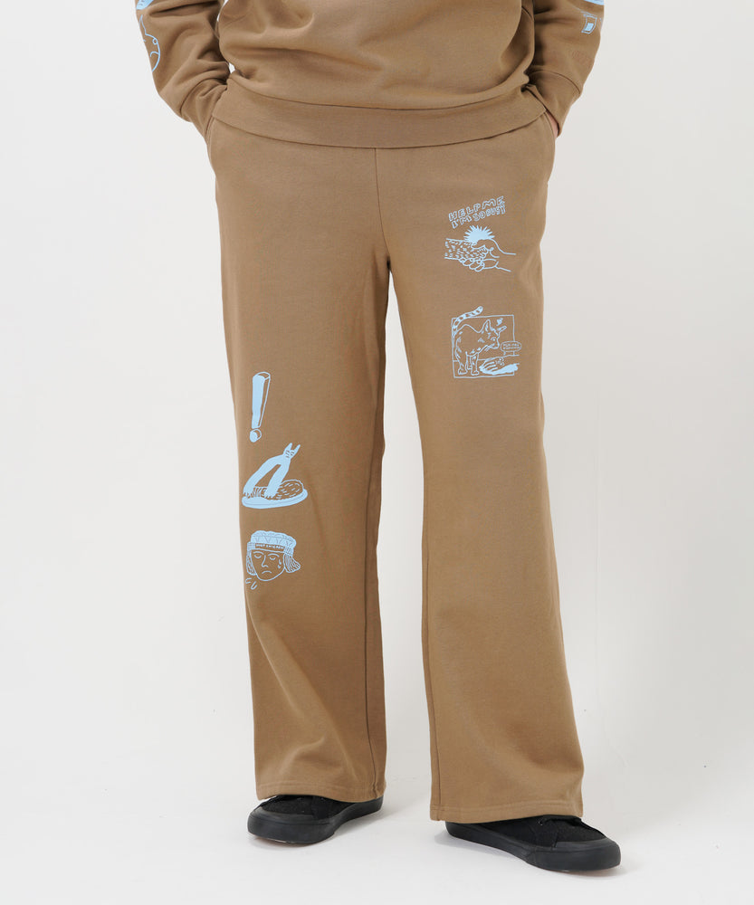 "CAT"＆"DOG" norahi  裏起毛スウェットパンツ