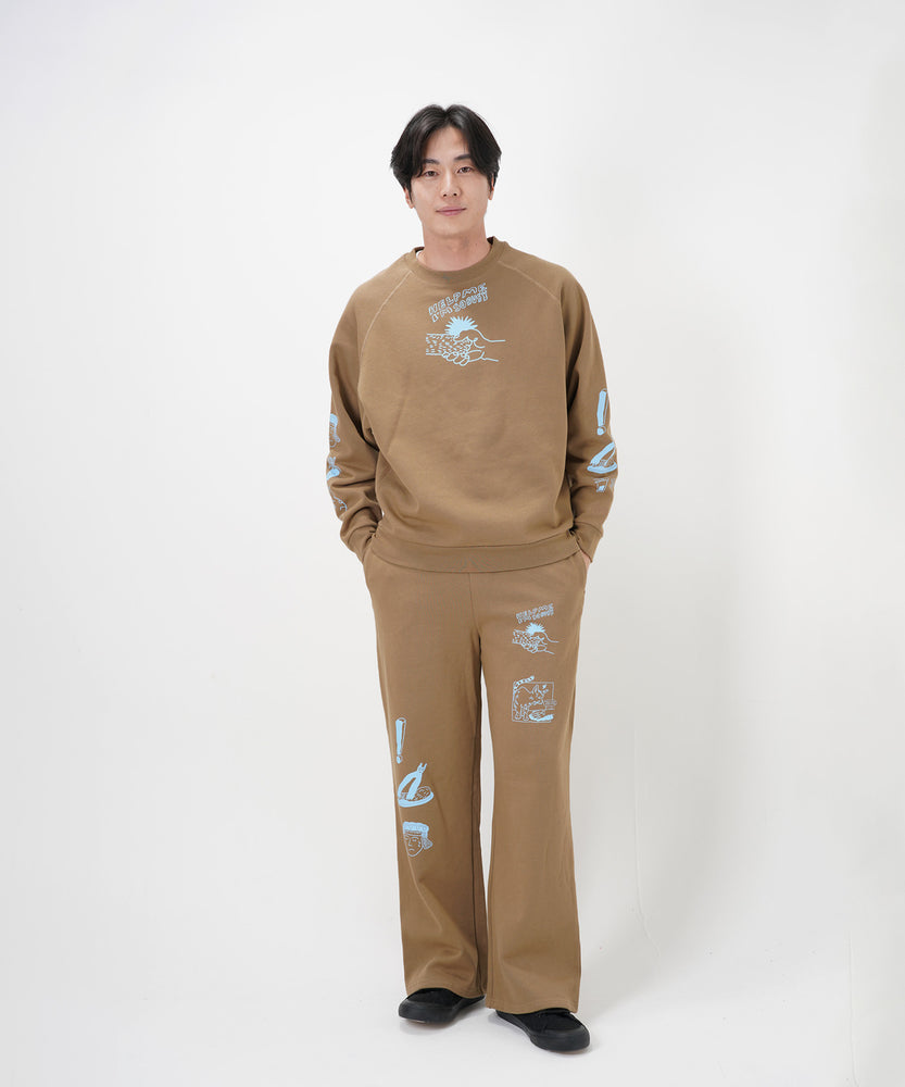 "CAT"＆"DOG" norahi  裏起毛スウェットパンツ