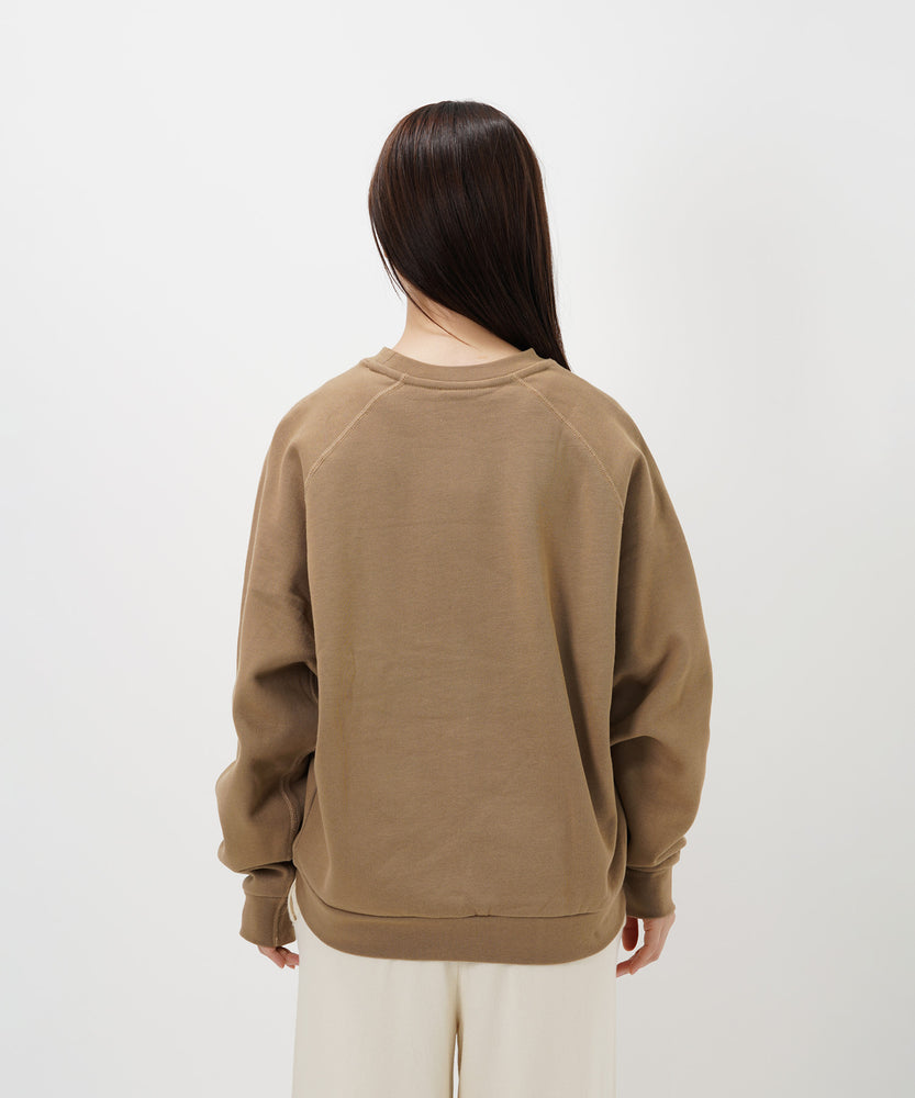 "CAT"＆"DOG" Hirochika Machida 裏起毛ラグランクルースウェット