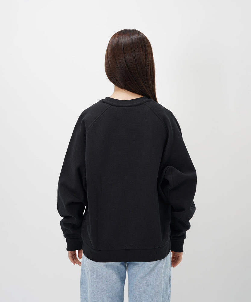 "CAT"＆"DOG" Hirochika Machida 裏起毛ラグランクルースウェット