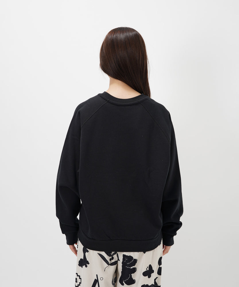 "CAT"＆"DOG" Kana Akiyama 裏起毛ラグランクルースウェット