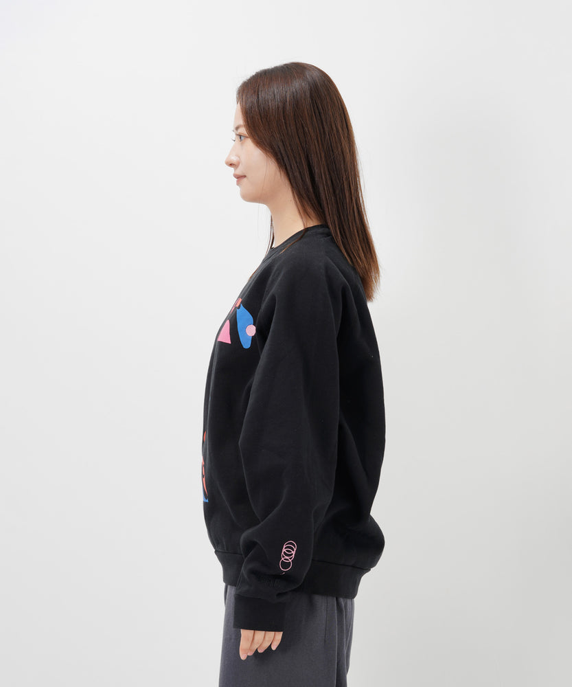 "CAT"＆"DOG" Hiroki Nishiyama 裏起毛ラグランクルースウェット